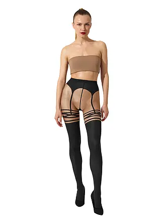 WOLFORD | Modestrumpfhose SUSPENDER Fairly light/black |